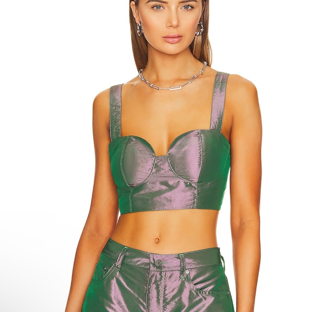 Revolve Afrm Koa Top Iridescent Size Small - image 3